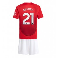 Dres Manchester United Antony #21 Domáci pre deti 2024-25 Krátky Rukáv (+ trenírky)